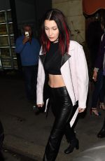 BELLA HADID Out for Dinner in Milan 02/24/2017