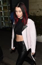 BELLA HADID Out for Dinner in Milan 02/24/2017