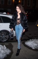 BELLA HADID Out for Dinner in New York 02/14/2017
