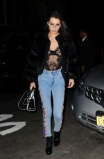 BELLA HADID Out for Dinner in New York 02/14/2017