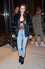 BELLA HADID Out for Dinner in New York 02/14/2017