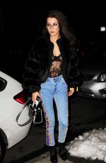 BELLA HADID Out for Dinner in New York 02/14/2017