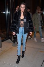 BELLA HADID Out for Dinner in New York 02/14/2017
