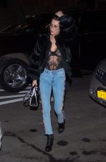 BELLA HADID Out for Dinner in New York 02/14/2017