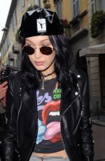 BELLA HADID Out in Milan 02/23/2017
