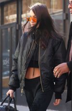 BELLA HADID Out in New York 02/06/2017