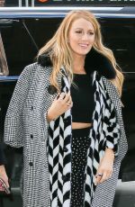 BLAKE LIVELY Arrives at Her Hotel in New York 02/15/2017