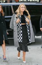 BLAKE LIVELY Arrives at Her Hotel in New York 02/15/2017
