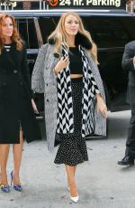 BLAKE LIVELY Arrives at Her Hotel in New York 02/15/2017