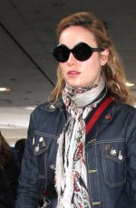 BRIE LARSON at Los Angeles International Airport 02/27/2017