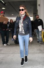 BRIE LARSON at Los Angeles International Airport 02/27/2017