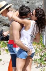 BROOKE BURKE in Bikini at a Beach in St. Barts 02/15/2017