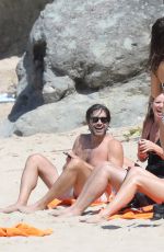 BROOKE BURKE in Bikini at a Beach in St. Barts 02/15/2017