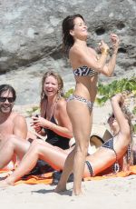 BROOKE BURKE in Bikini at a Beach in St. Barts 02/15/2017