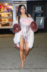 CARDI B Out and About in New York 02/14/2017