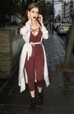 CARLA HOWE Out and About in London 02/25/2017