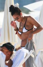 CASSIE in Bikini on the Beach in Miami 02/24/2017