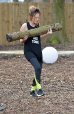 CHARLOTTE CROSBY Working Out at a Park in Sunderland 02/24/2017