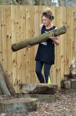 CHARLOTTE CROSBY Working Out at a Park in Sunderland 02/24/2017