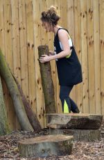 CHARLOTTE CROSBY Working Out at a Park in Sunderland 02/24/2017