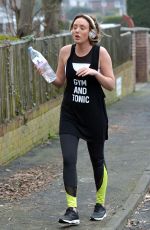 CHARLOTTE CROSBY Working Out at a Park in Sunderland 02/24/2017