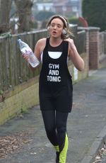 CHARLOTTE CROSBY Working Out at a Park in Sunderland 02/24/2017