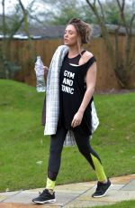 CHARLOTTE CROSBY Working Out at a Park in Sunderland 02/24/2017