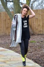 CHARLOTTE CROSBY Working Out at a Park in Sunderland 02/24/2017