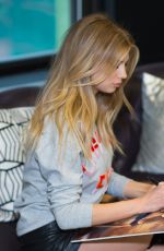 CHARLOTTE MCKINNEY at Guess Office in New York 02/07/2017