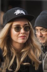 CHIARA FERRAGNI Out and About in Milan 02/20/2017
