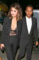 CHRISSY TEIGEN Arrives at Giorgio Baldi in Santa Monica 02/14/2017