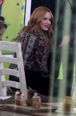 CHRISTINA HENDRICKS Leaves Today Show in New York 02/17/2017