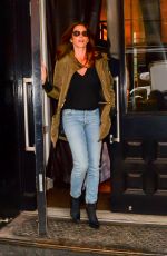 CINDY CRAWFOR Leaves Mercer Hotel in New York 02/15/2017