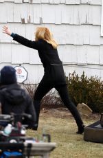 CLAIRE DANES on the Set of 