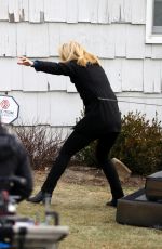 CLAIRE DANES on the Set of 