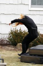 CLAIRE DANES on the Set of 