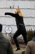 CLAIRE DANES on the Set of 