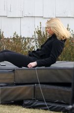 CLAIRE DANES on the Set of 