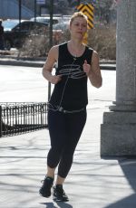 CLAIRE DANES Out Jogging in New York 02/27/2017