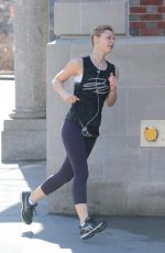 CLAIRE DANES Out Jogging in New York 02/27/2017