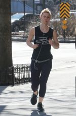 CLAIRE DANES Out Jogging in New York 02/27/2017