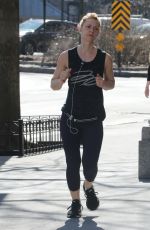 CLAIRE DANES Out Jogging in New York 02/27/2017