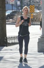 CLAIRE DANES Out Jogging in New York 02/27/2017