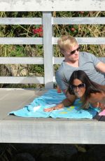 CLAUDIA ROMANI and Christopher Johns Kissing at a Beach in Miami 02/12/2017