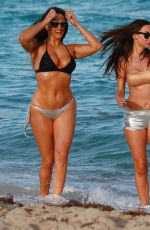 CLAUDIA ROMANI and ELISA SCHEFFER on the Beach in Miami 02/21/2017