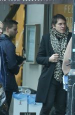 CLAUDIA SCHIFFER on the Set of a Photoshoot for Channel in Notting Hill february 02/22/2017