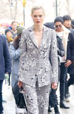 COCO ROCHA Arrives at Christian Siriano Fashion Show in New York 02/11/2017