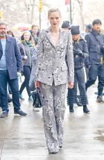 COCO ROCHA Arrives at Christian Siriano Fashion Show in New York 02/11/2017