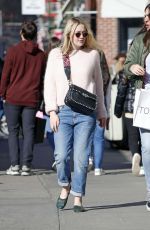 DAKOTA FANNING in Jeans Out in New York 02/23/2017