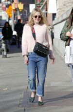 DAKOTA FANNING in Jeans Out in New York 02/23/2017